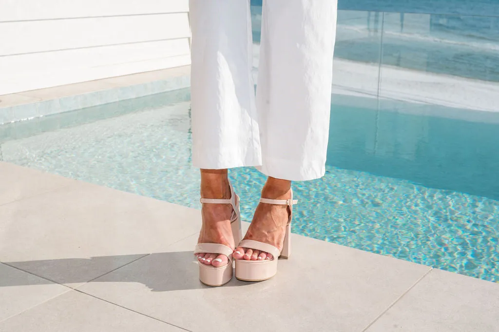 Jasmine Platform Heel- Nude