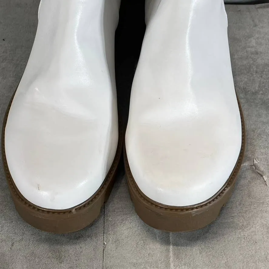 JOURNEE COLLECTION Women's White Nadine Cold-Weather Puffer Pull-On Boots SZ 9.5