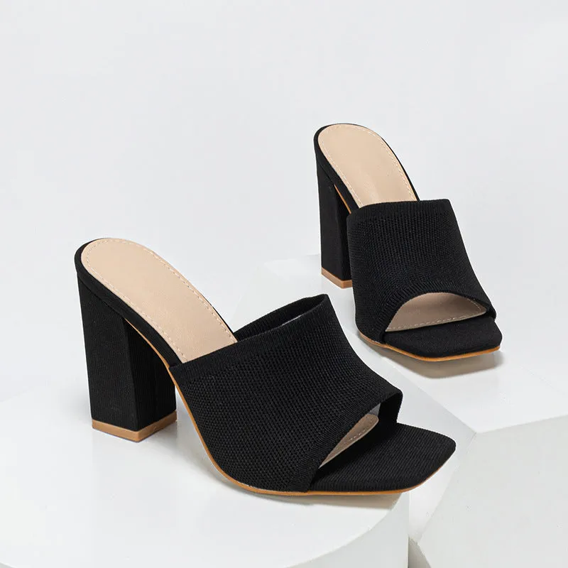 Lily Flyknit Block Mules