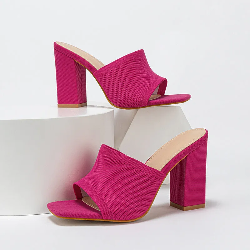 Lily Flyknit Block Mules