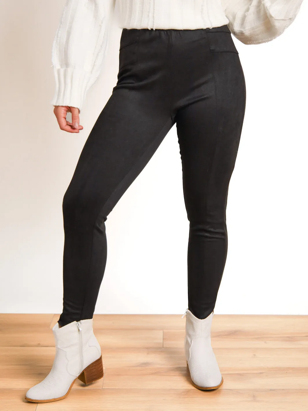 Made The Right Choice Suede Leggings - Final Sale
