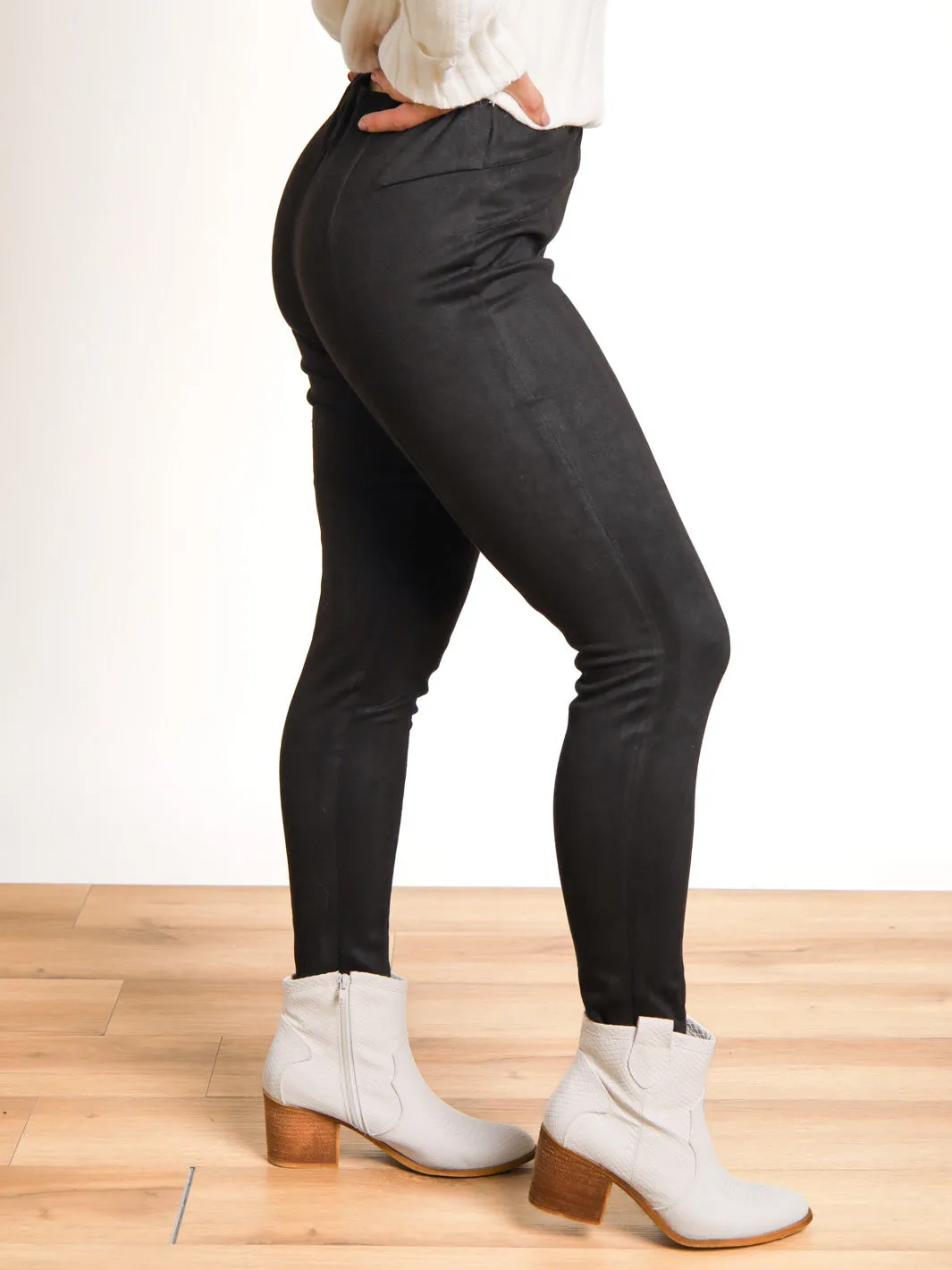 Made The Right Choice Suede Leggings - Final Sale