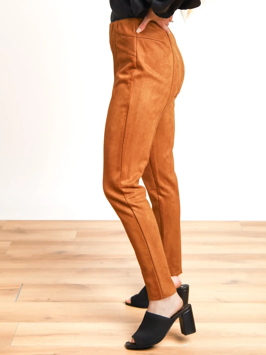 Made The Right Choice Suede Leggings - Final Sale