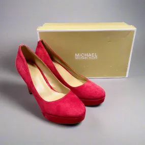 Michael Kors red suede Chantal pump, size 6.5 NEW IN BOX!