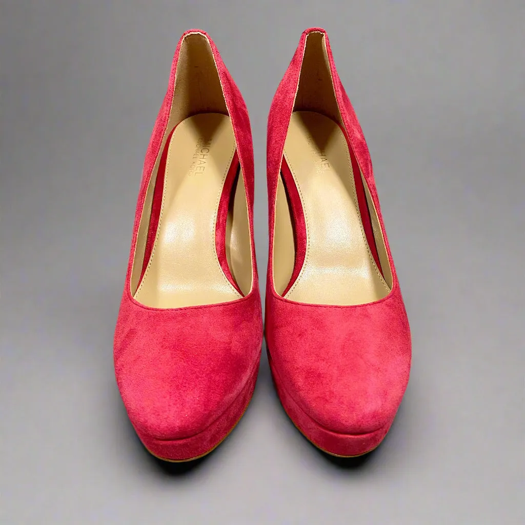 Michael Kors red suede Chantal pump, size 6.5 NEW IN BOX!