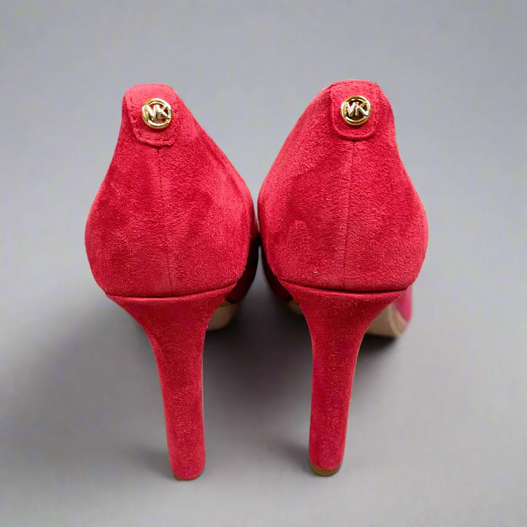 Michael Kors red suede Chantal pump, size 6.5 NEW IN BOX!