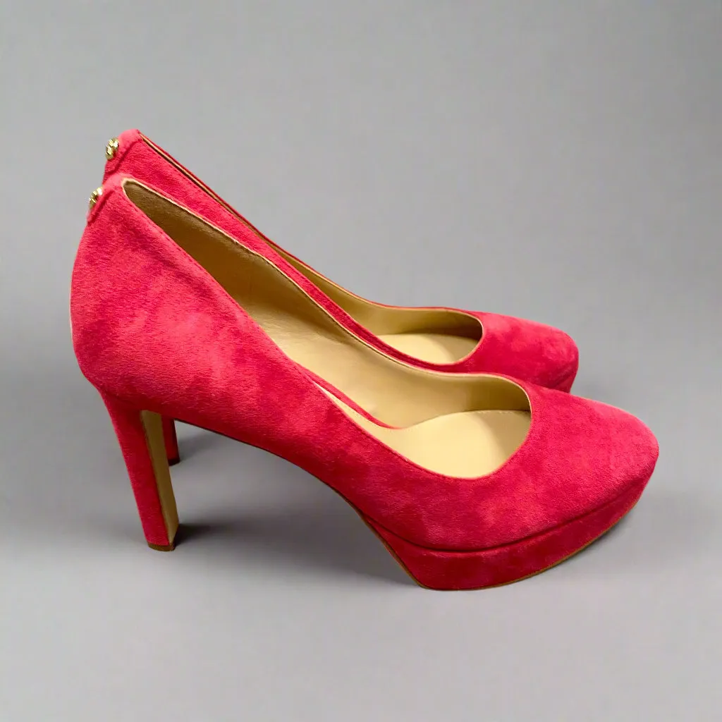 Michael Kors red suede Chantal pump, size 6.5 NEW IN BOX!