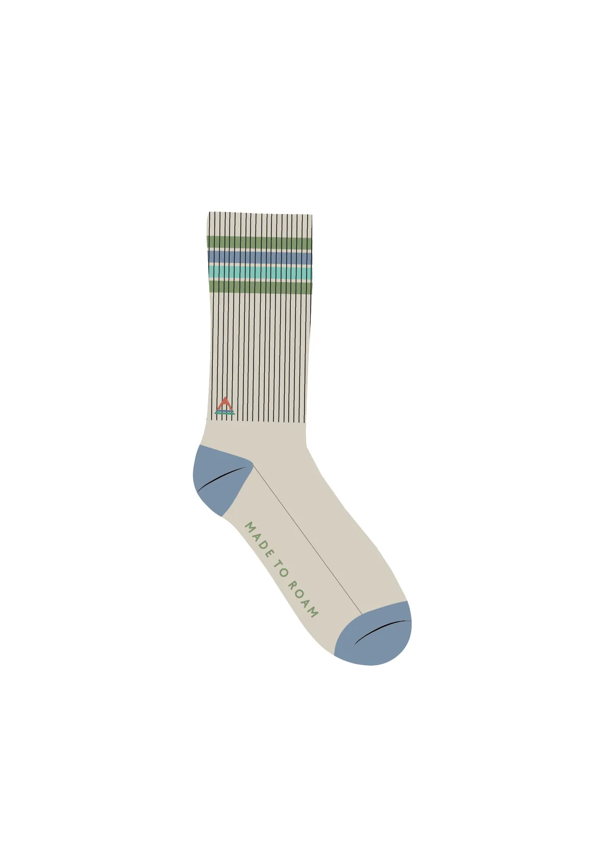 Organic Midweight Crew Socks - Birch