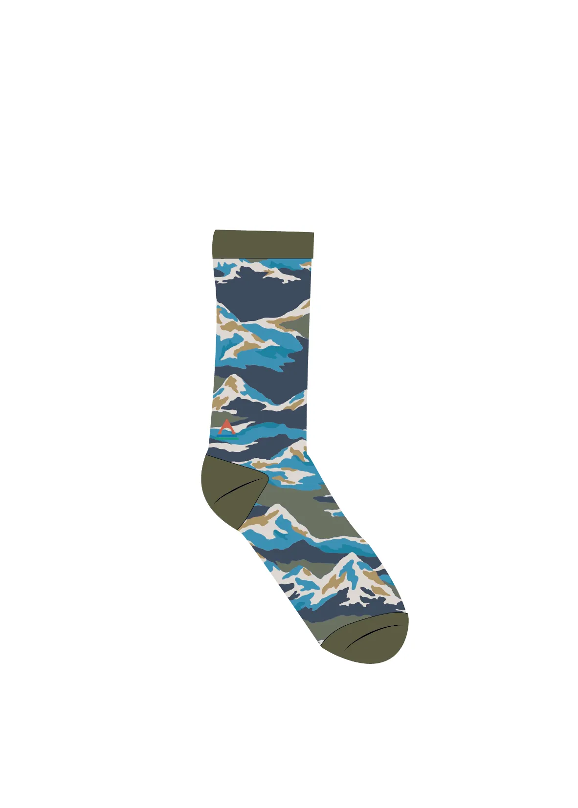 Peak Organic Midweight Crew Socks - Khaki