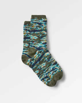 Peak Organic Midweight Crew Socks - Khaki