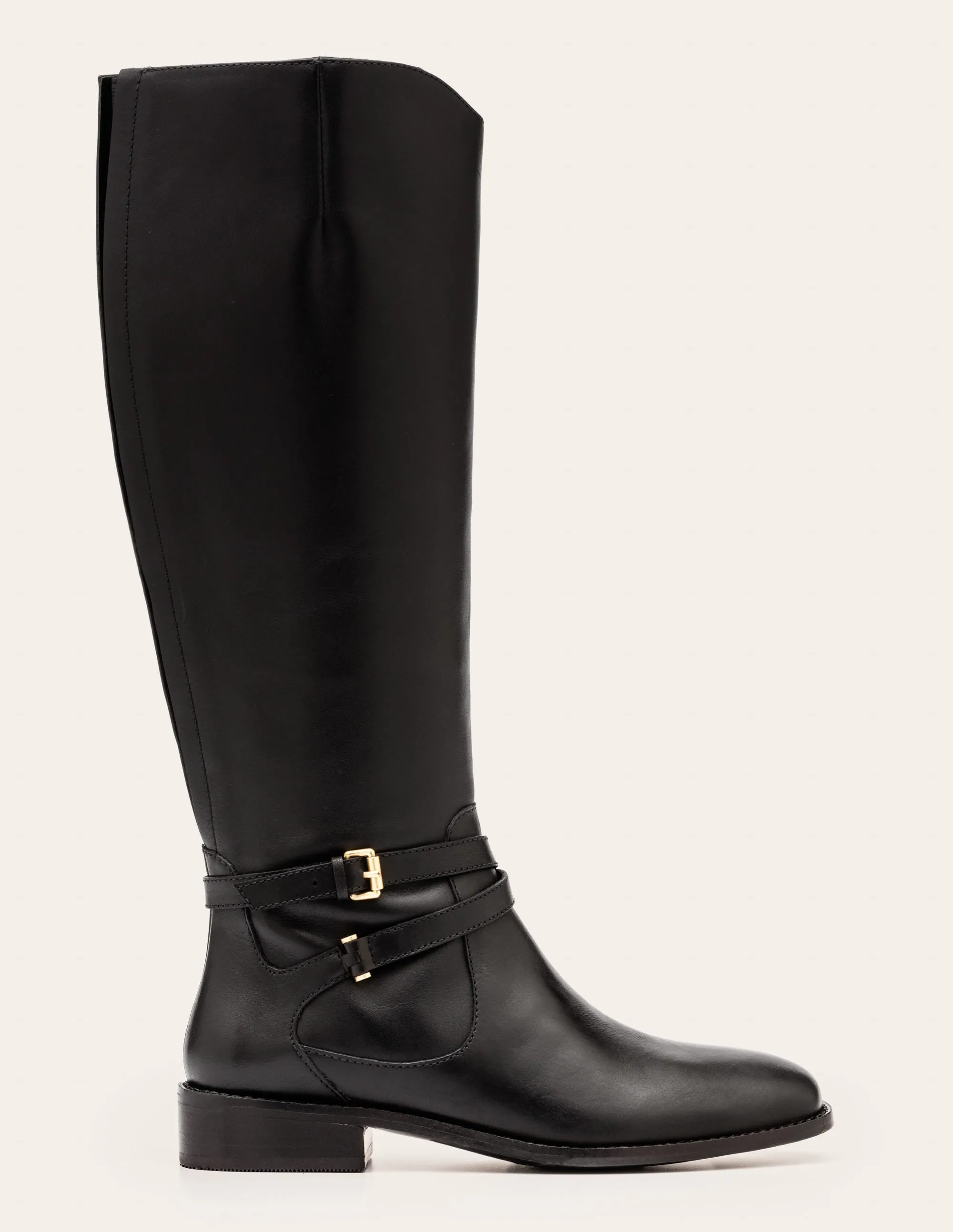 Pembroke Knee High Boots-Black