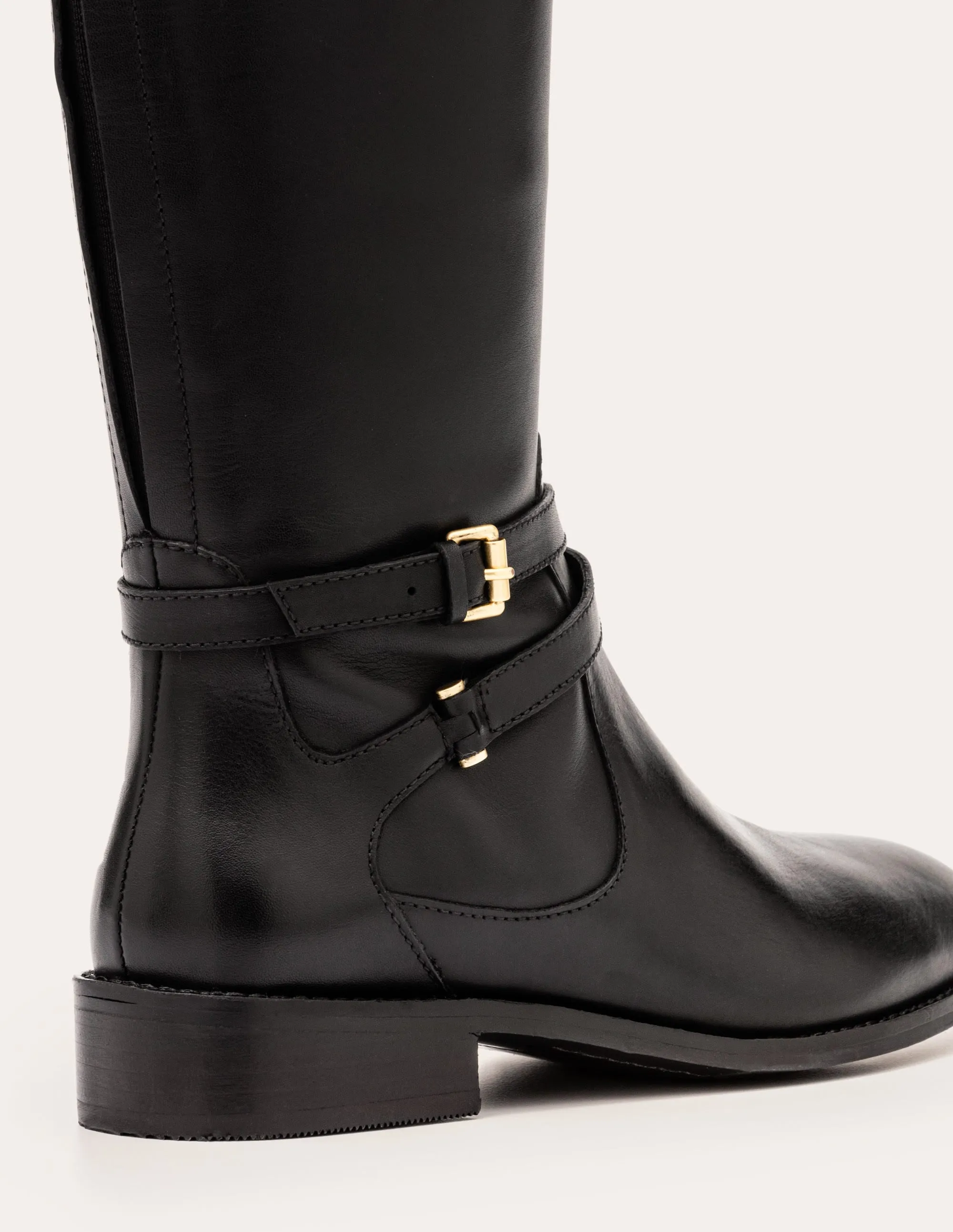 Pembroke Knee High Boots-Black