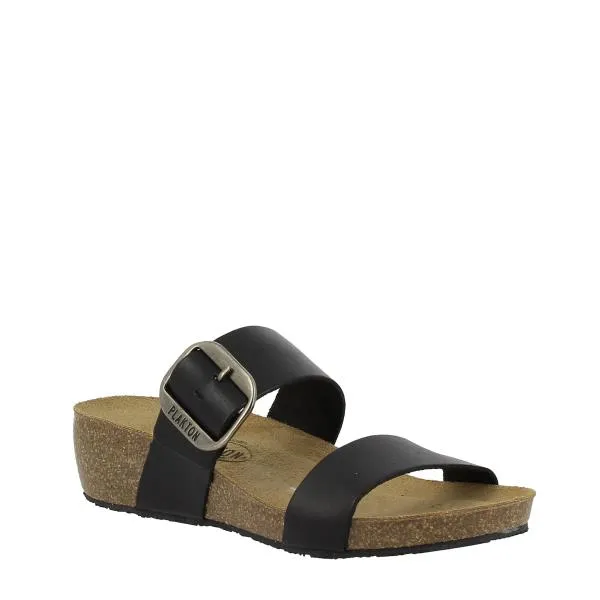 Plakton 243004 Black Low Heel Wedges