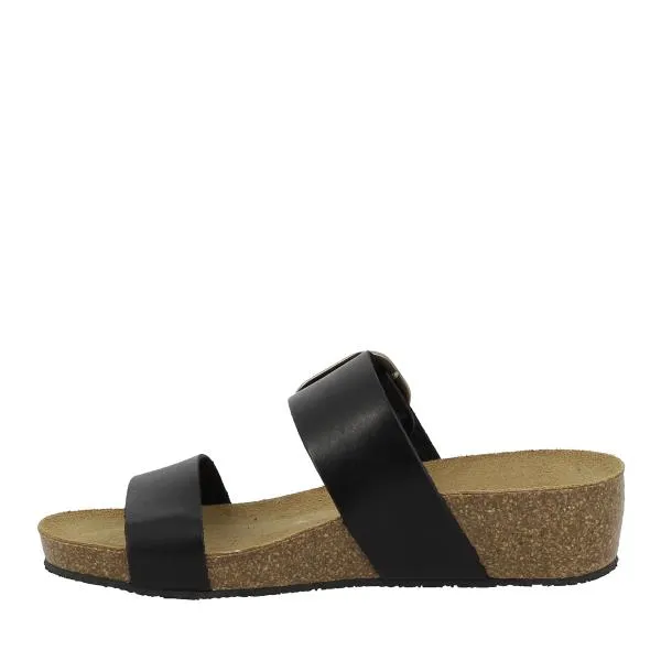 Plakton 243004 Black Low Heel Wedges