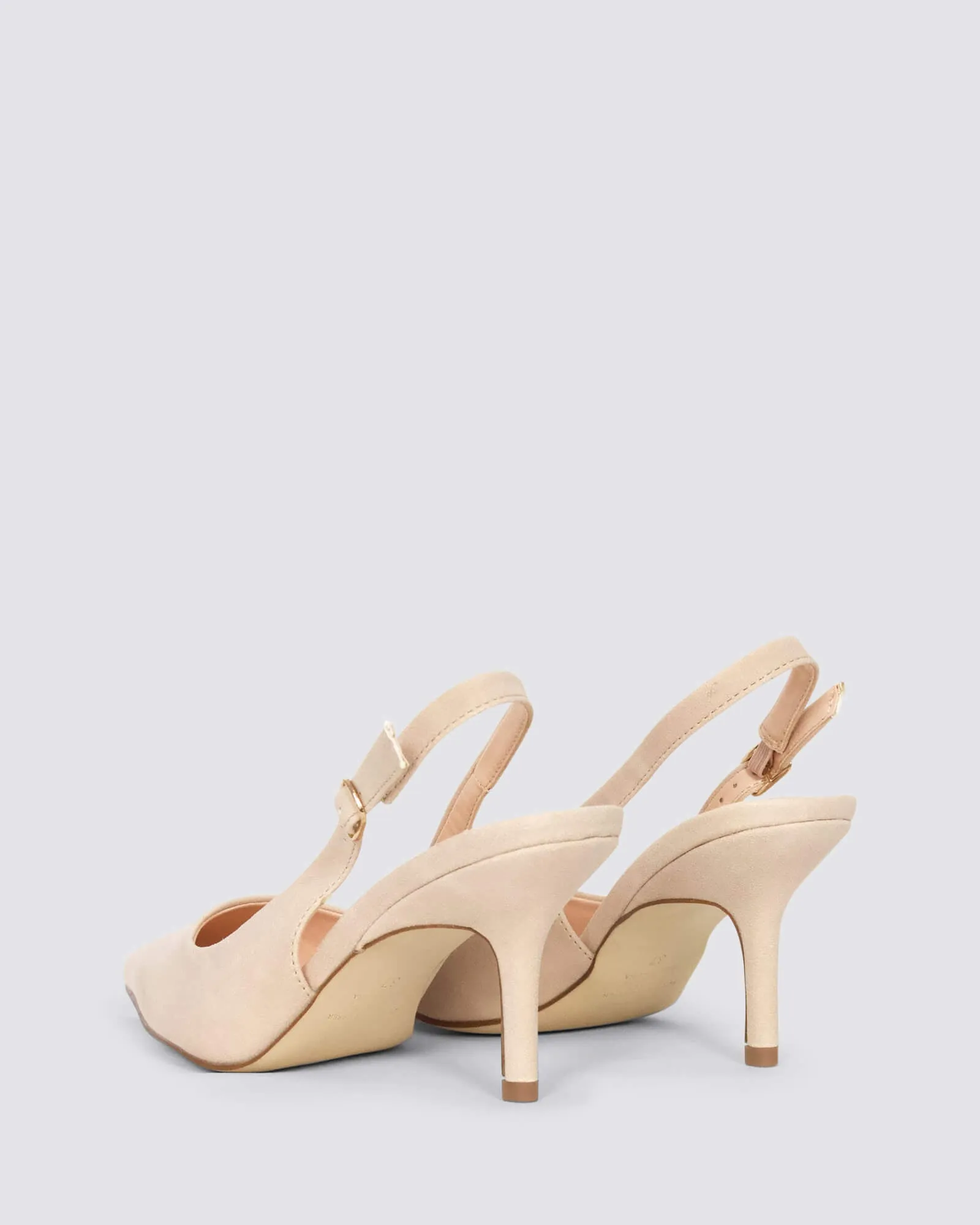 SHAYLEY SLINGBACK HEELS STONE BEIGE