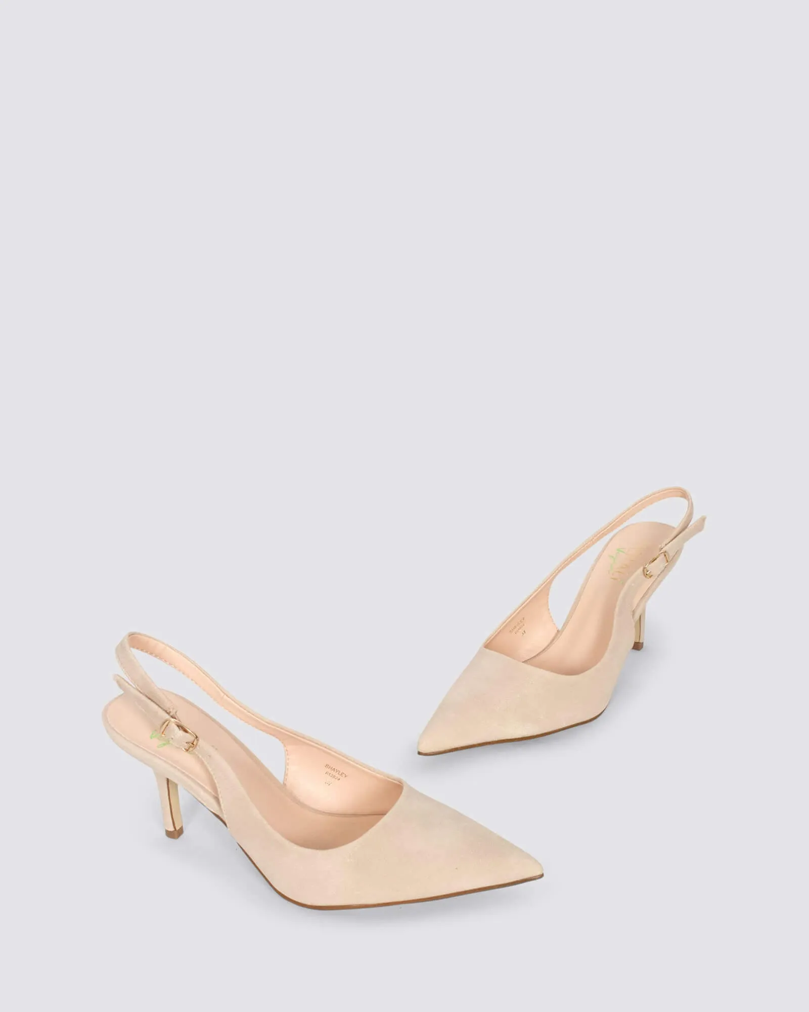 SHAYLEY SLINGBACK HEELS STONE BEIGE
