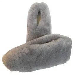 Sheepskin Wool Out Slippers with Suede Soles