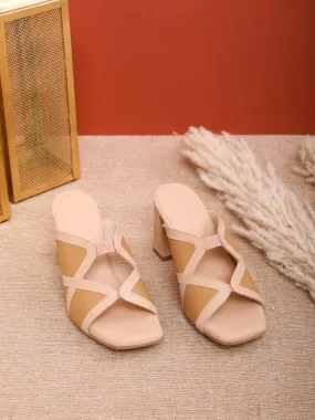 Souk Double Cross Mules Caramel