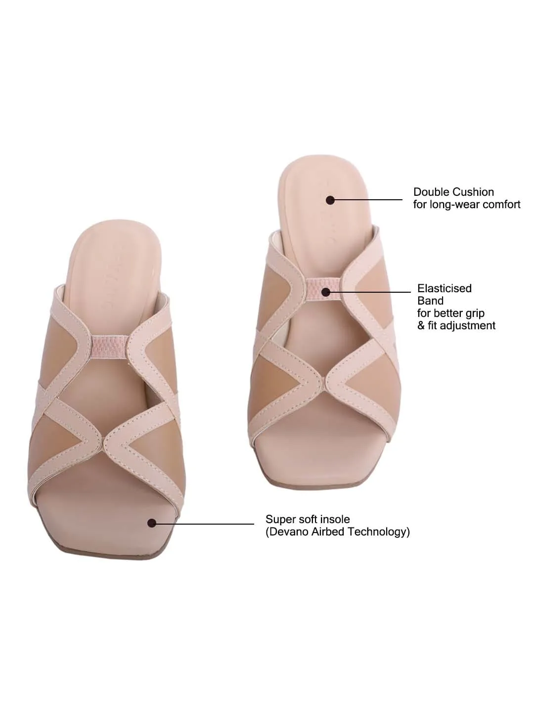 Souk Double Cross Mules Caramel