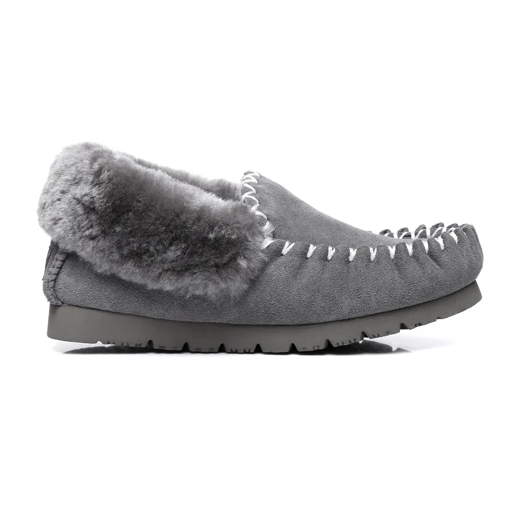 TARRAMARRA Unisex UGG Sheepskin Wool Popo Moccasin Men Women
