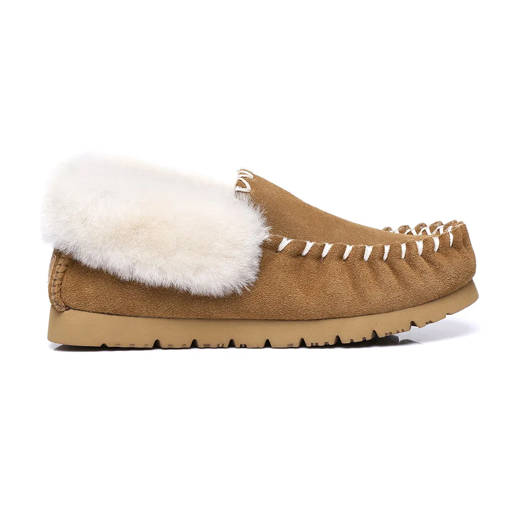TARRAMARRA Unisex UGG Sheepskin Wool Popo Moccasin Men Women