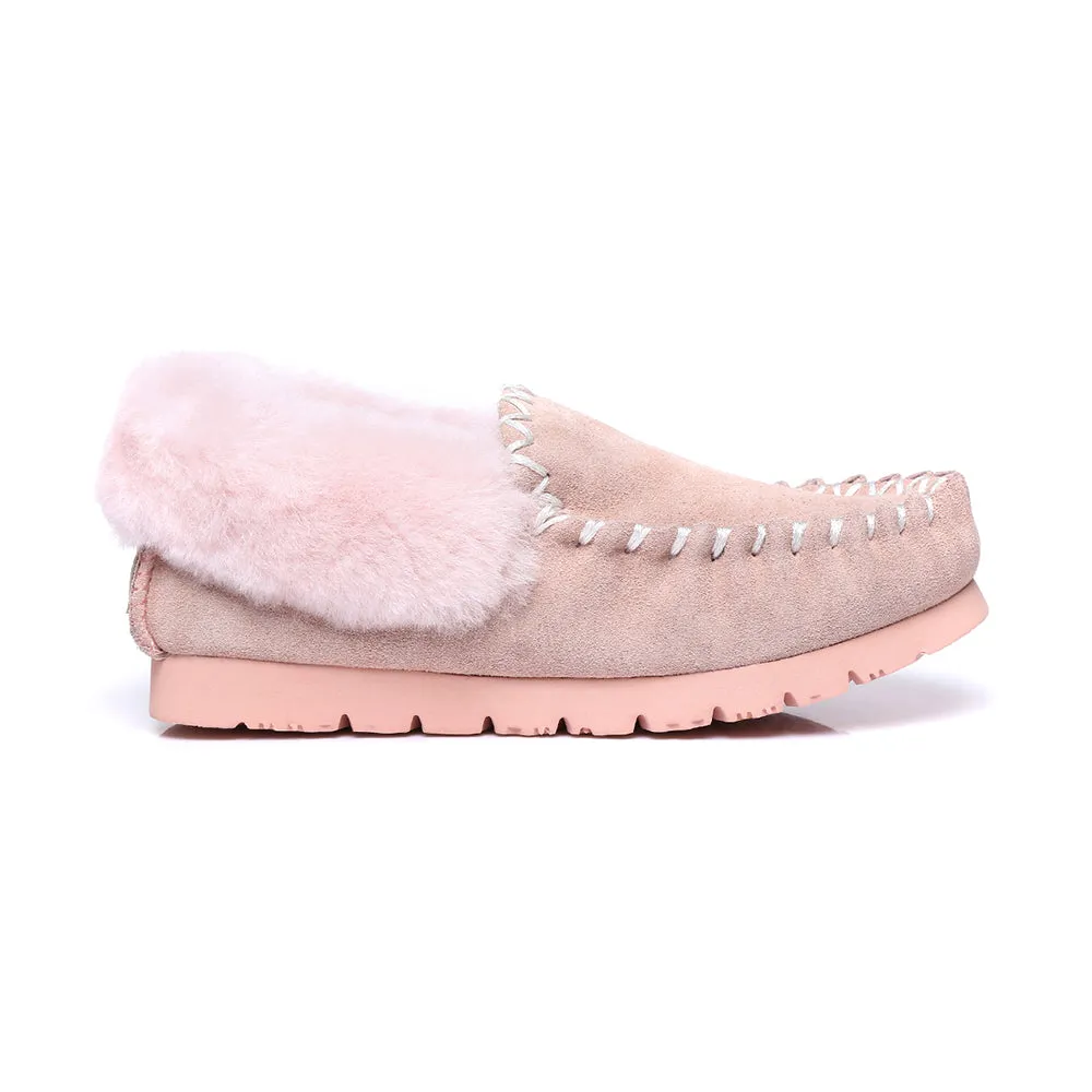 TARRAMARRA Unisex UGG Sheepskin Wool Popo Moccasin Men Women