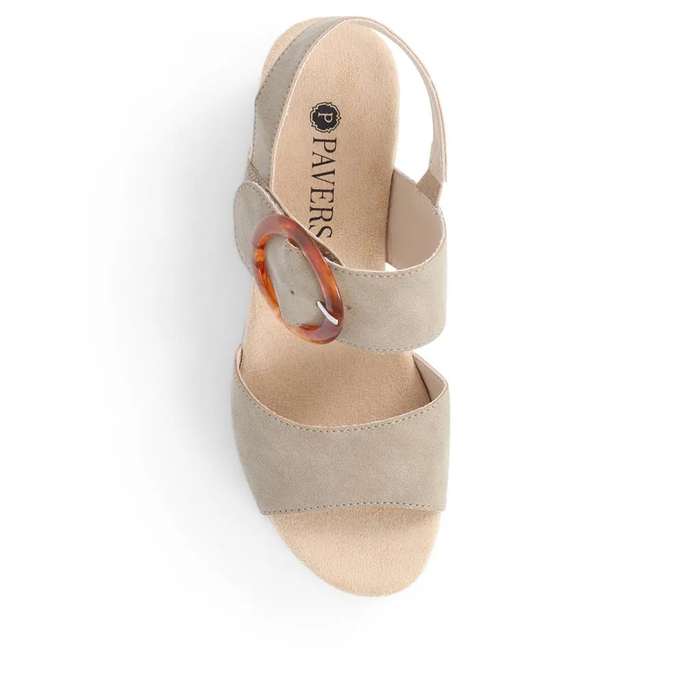 Touch-Fasten Platform Sandals  - WBINS39031 / 325 231