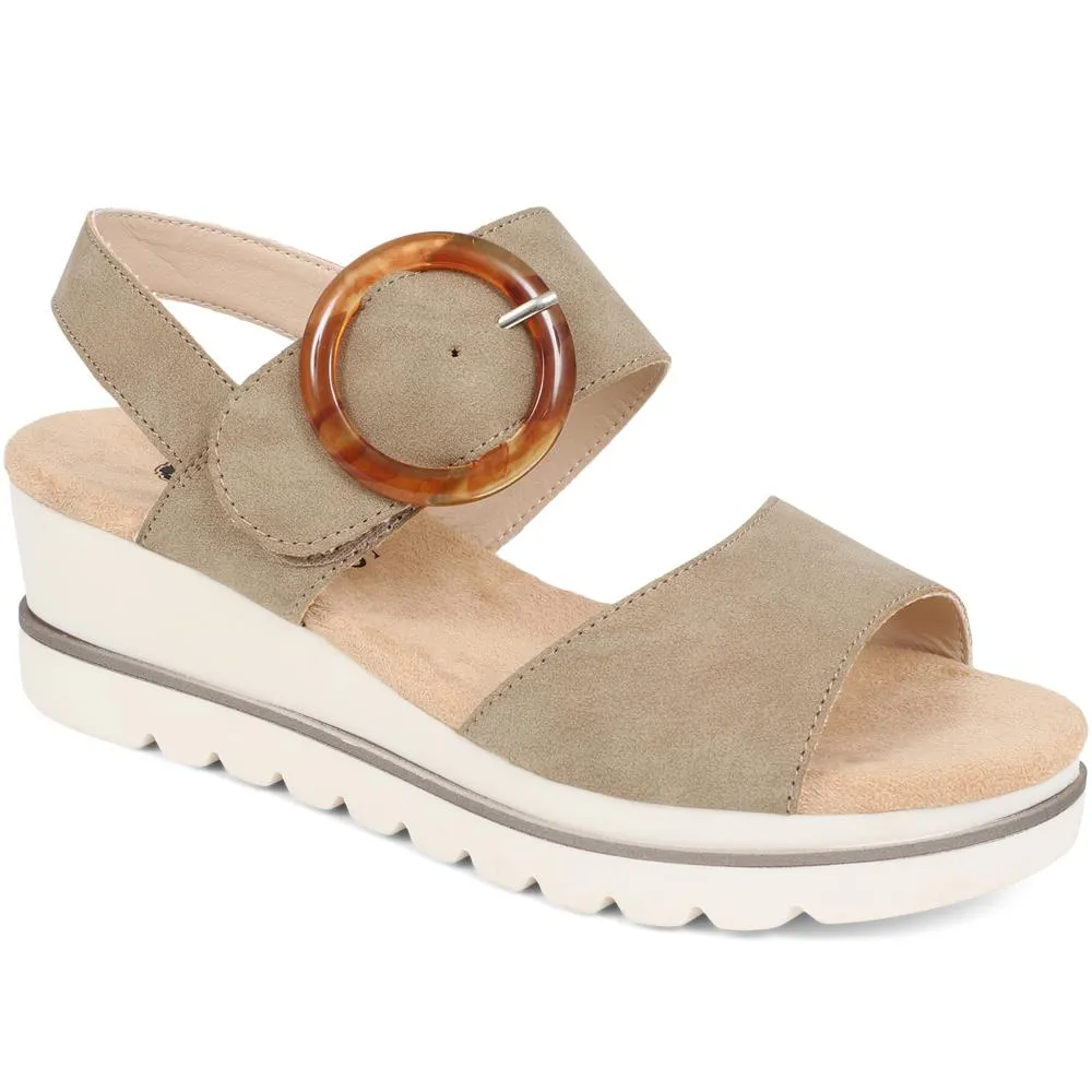 Touch-Fasten Platform Sandals  - WBINS39031 / 325 231