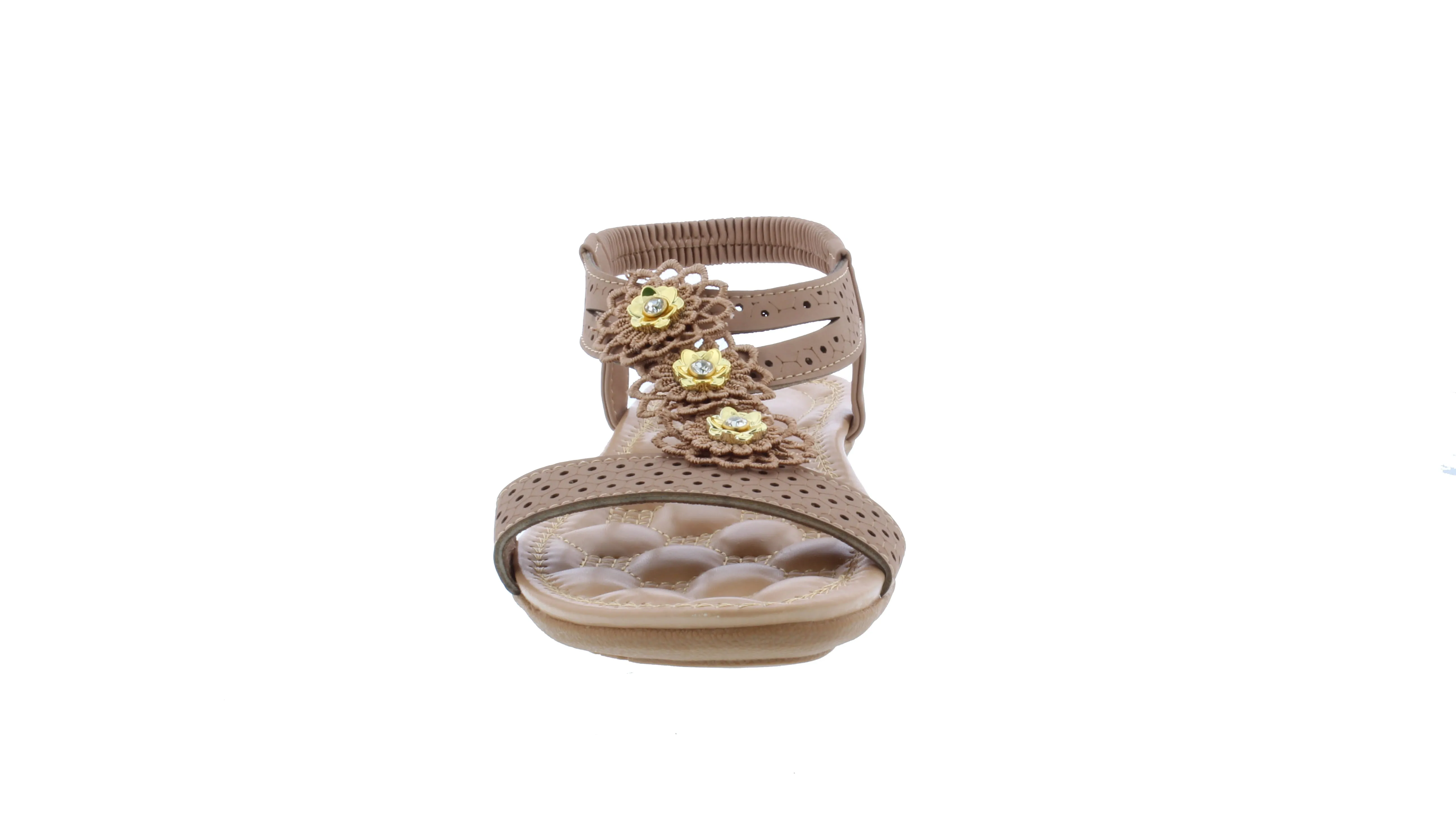 Women Suede Slip On Sandal with Elastic