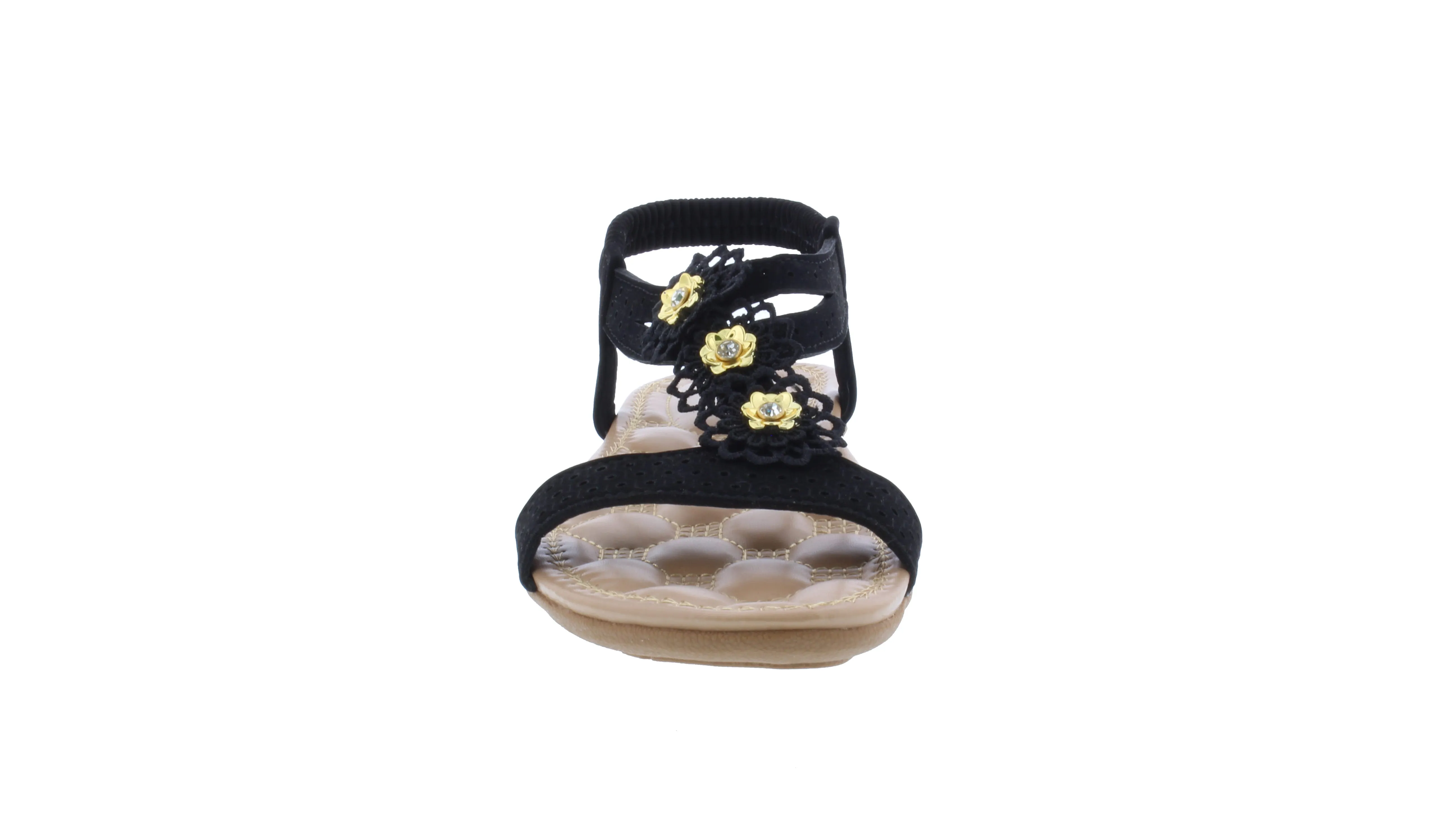 Women Suede Slip On Sandal with Elastic
